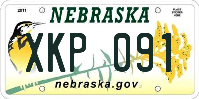 NE license plate XKP091