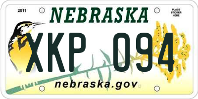 NE license plate XKP094