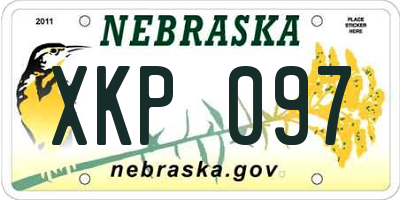 NE license plate XKP097