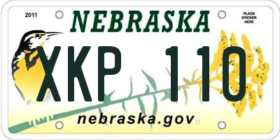 NE license plate XKP110