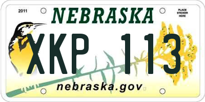 NE license plate XKP113