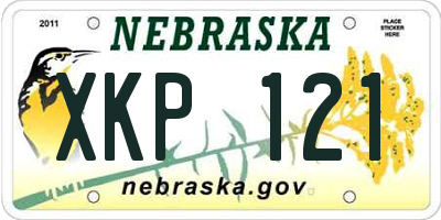NE license plate XKP121
