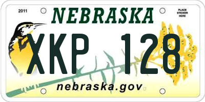 NE license plate XKP128