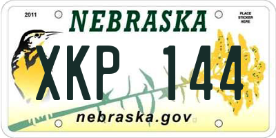 NE license plate XKP144