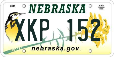 NE license plate XKP152