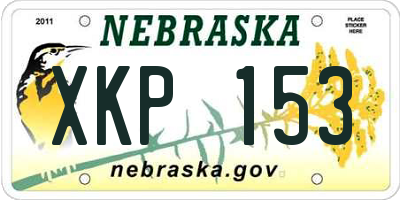 NE license plate XKP153