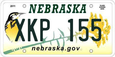 NE license plate XKP155