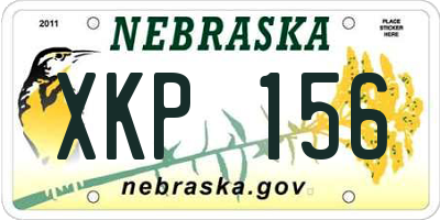 NE license plate XKP156