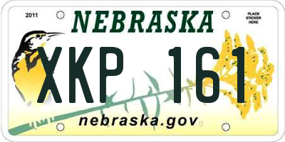 NE license plate XKP161