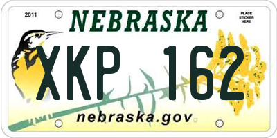 NE license plate XKP162