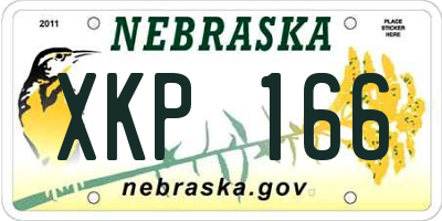 NE license plate XKP166