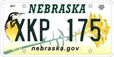 NE license plate XKP175