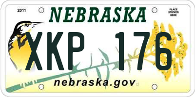 NE license plate XKP176