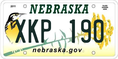 NE license plate XKP190