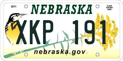 NE license plate XKP191