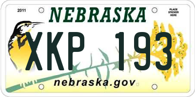 NE license plate XKP193
