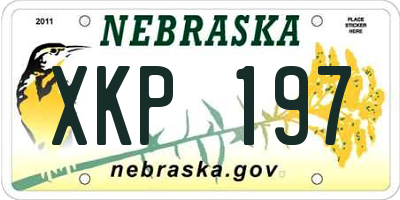 NE license plate XKP197
