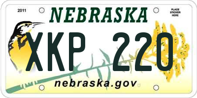 NE license plate XKP220