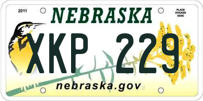 NE license plate XKP229