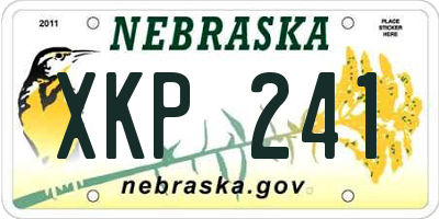 NE license plate XKP241