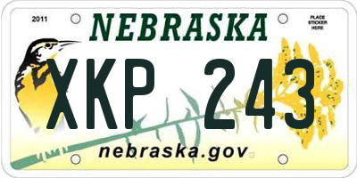 NE license plate XKP243