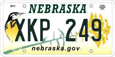 NE license plate XKP249