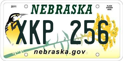 NE license plate XKP256