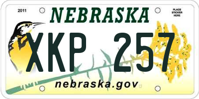NE license plate XKP257