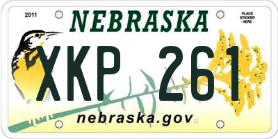 NE license plate XKP261