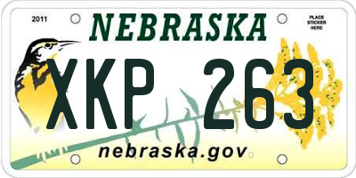 NE license plate XKP263