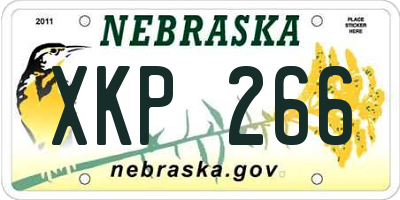 NE license plate XKP266