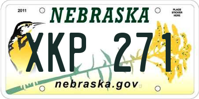 NE license plate XKP271