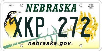 NE license plate XKP272