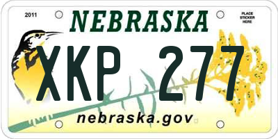 NE license plate XKP277