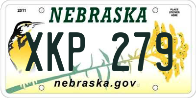 NE license plate XKP279