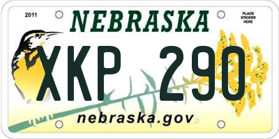 NE license plate XKP290