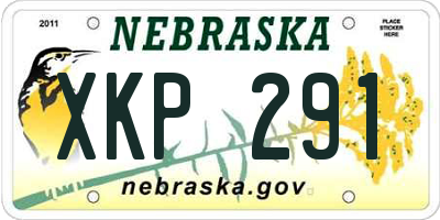 NE license plate XKP291