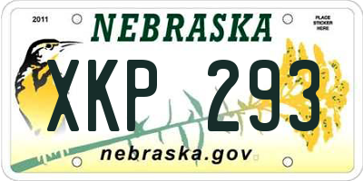 NE license plate XKP293
