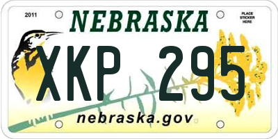 NE license plate XKP295