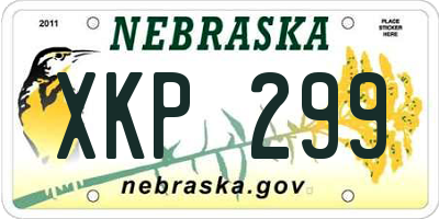 NE license plate XKP299