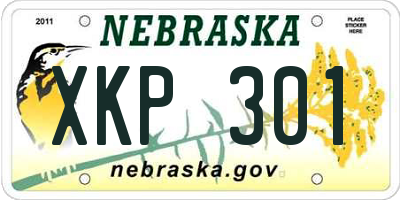 NE license plate XKP301
