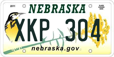 NE license plate XKP304