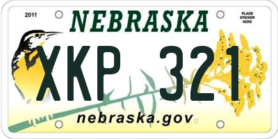 NE license plate XKP321
