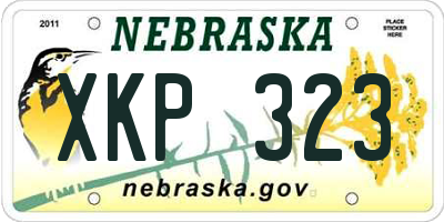 NE license plate XKP323