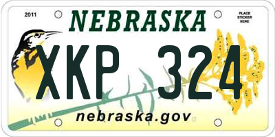 NE license plate XKP324