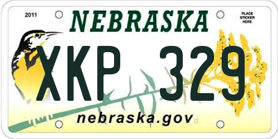 NE license plate XKP329