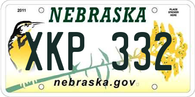 NE license plate XKP332