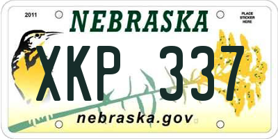 NE license plate XKP337