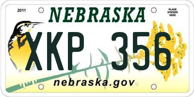 NE license plate XKP356