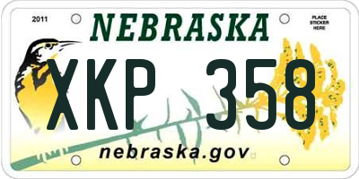 NE license plate XKP358